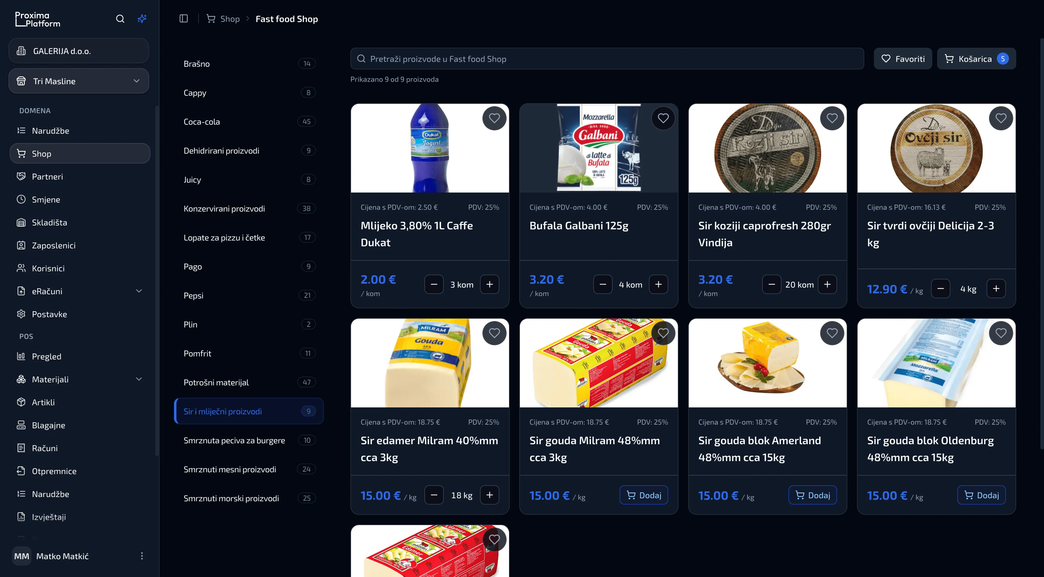 Web aplikacija – B2B shop