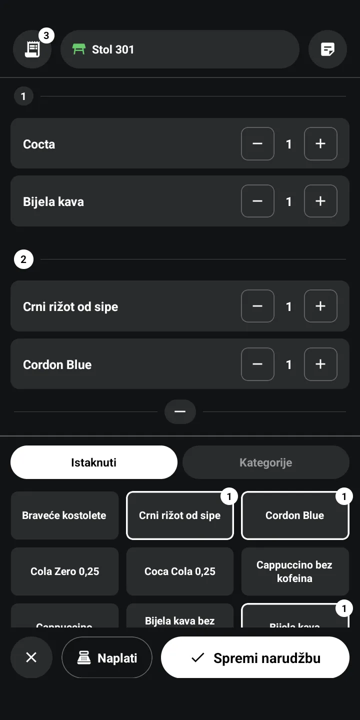 Waiter – Narudžba